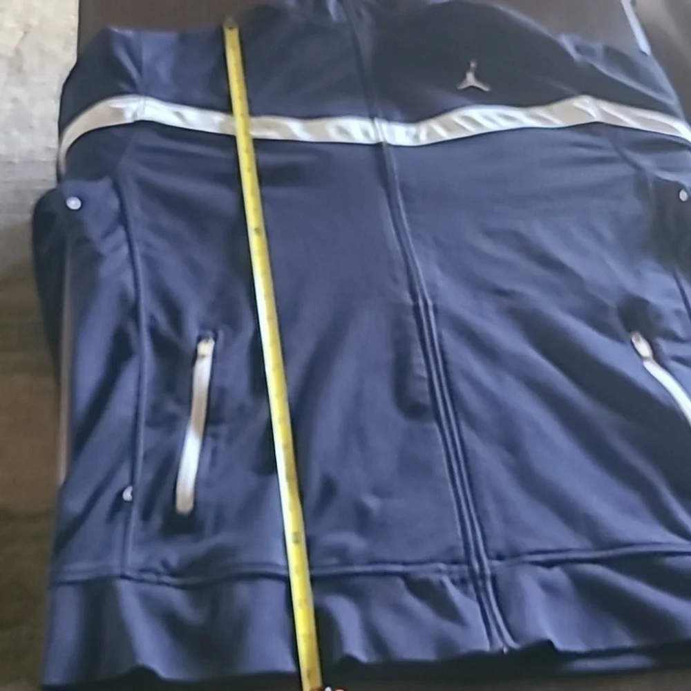 Jordan track warm up jacket. Blue /white piping. Sz. Large (#1406) vintage